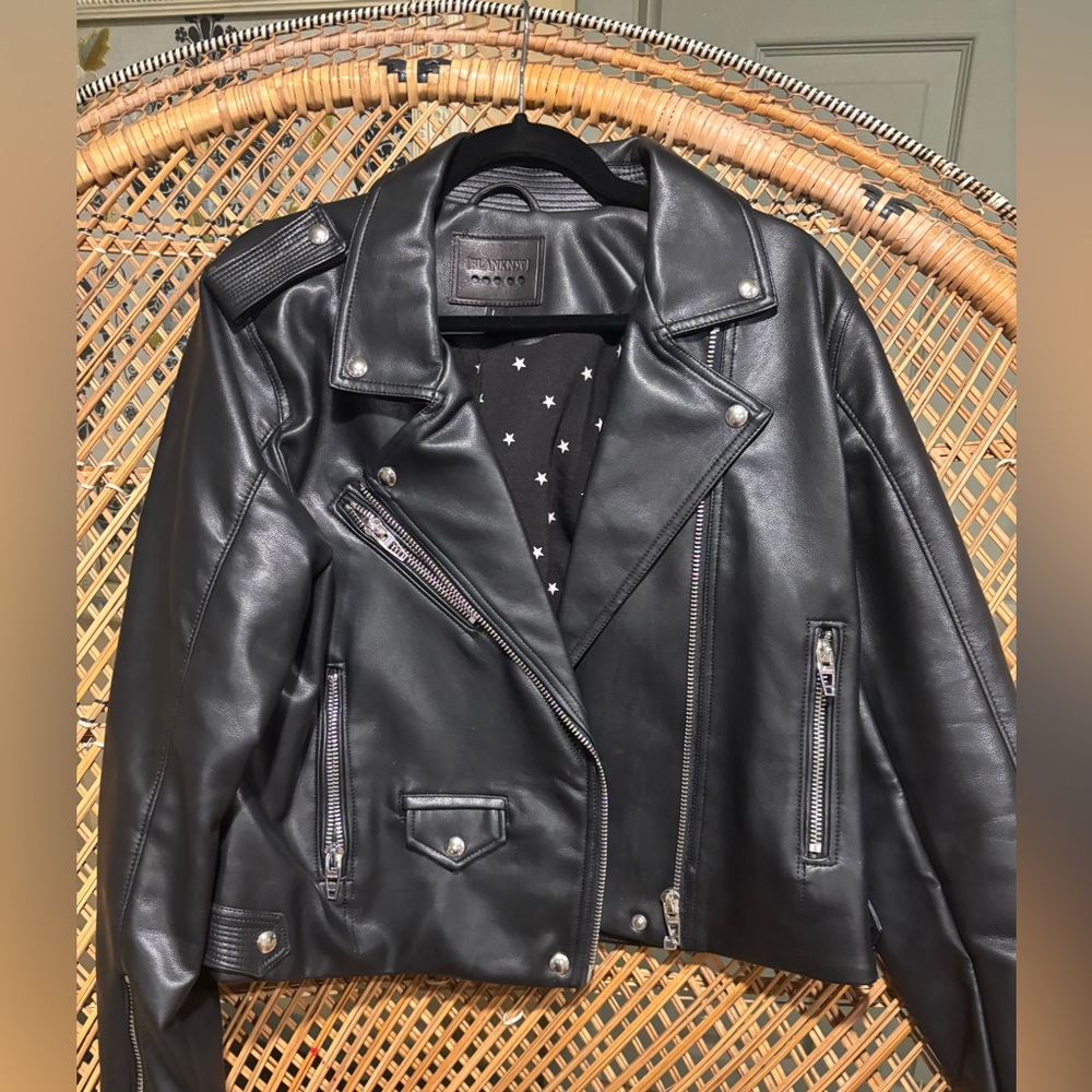 Blank Nyc Black Leather Moto Jacket